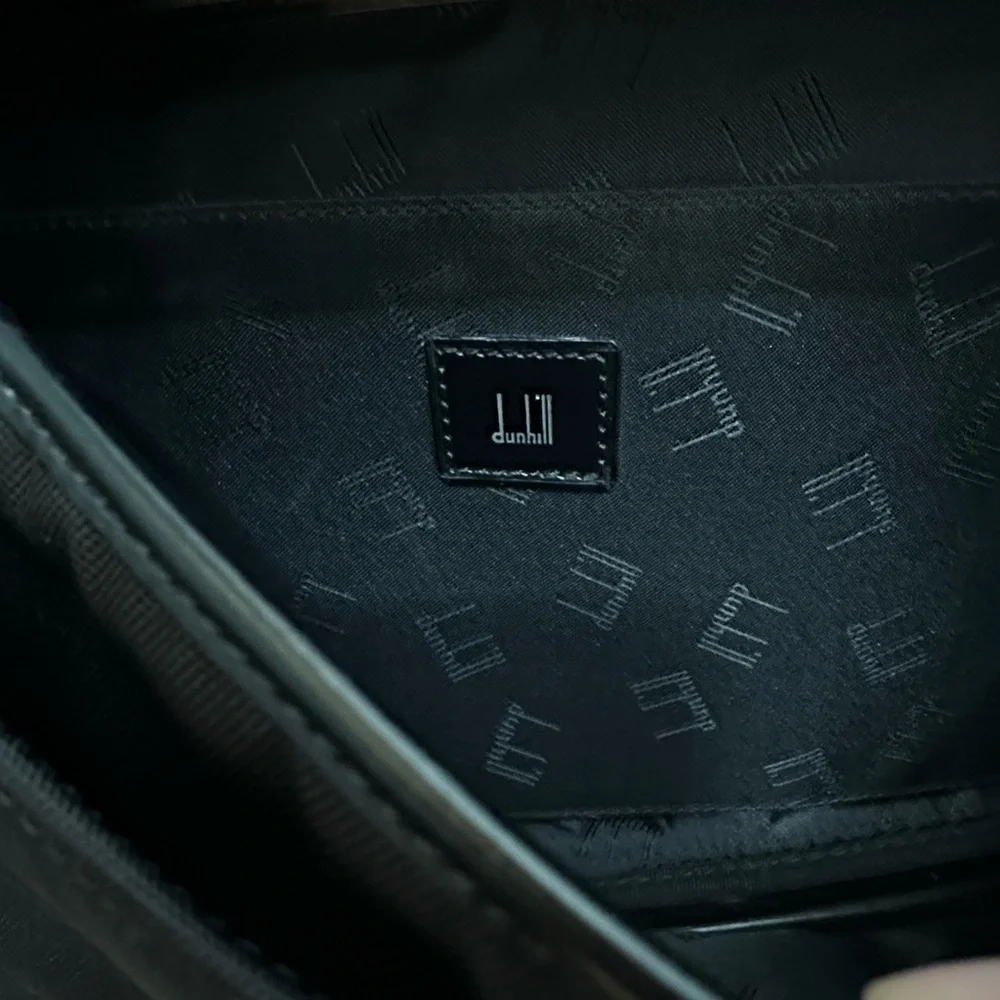 NWOT Dunhill Black Leather iPad Bag